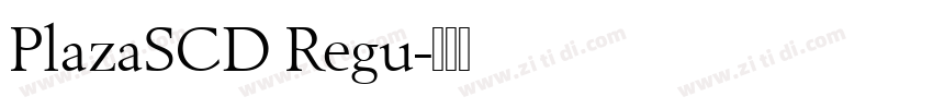 PlazaSCD Regu字体转换